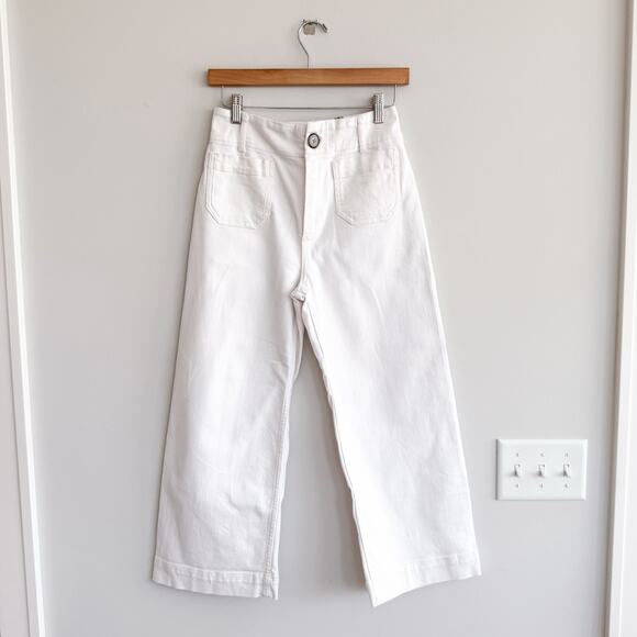 Anthropologie Denim - Anthropologie Maeve The Colette Cropped High Rise Wide Leg Jeans White 26P